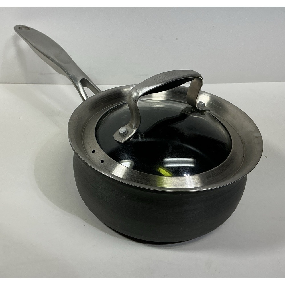 BELGIQUE 1 Quart Hard Anodized Saucepan Vented Glass Lid 30319 Cookware